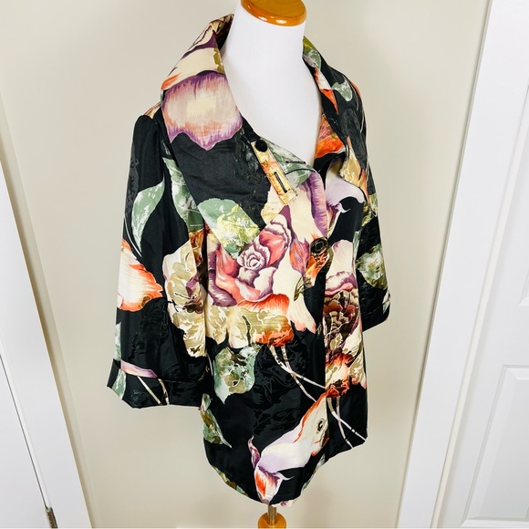 Joseph Ribkoff Multicolor Floral Jacket - Picture 2 of 6